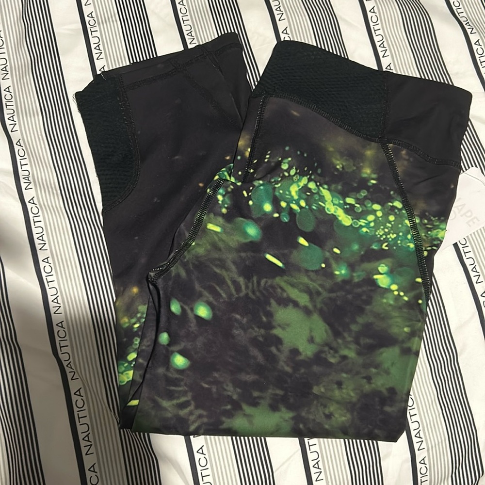 Stylish Green and Black Leggings